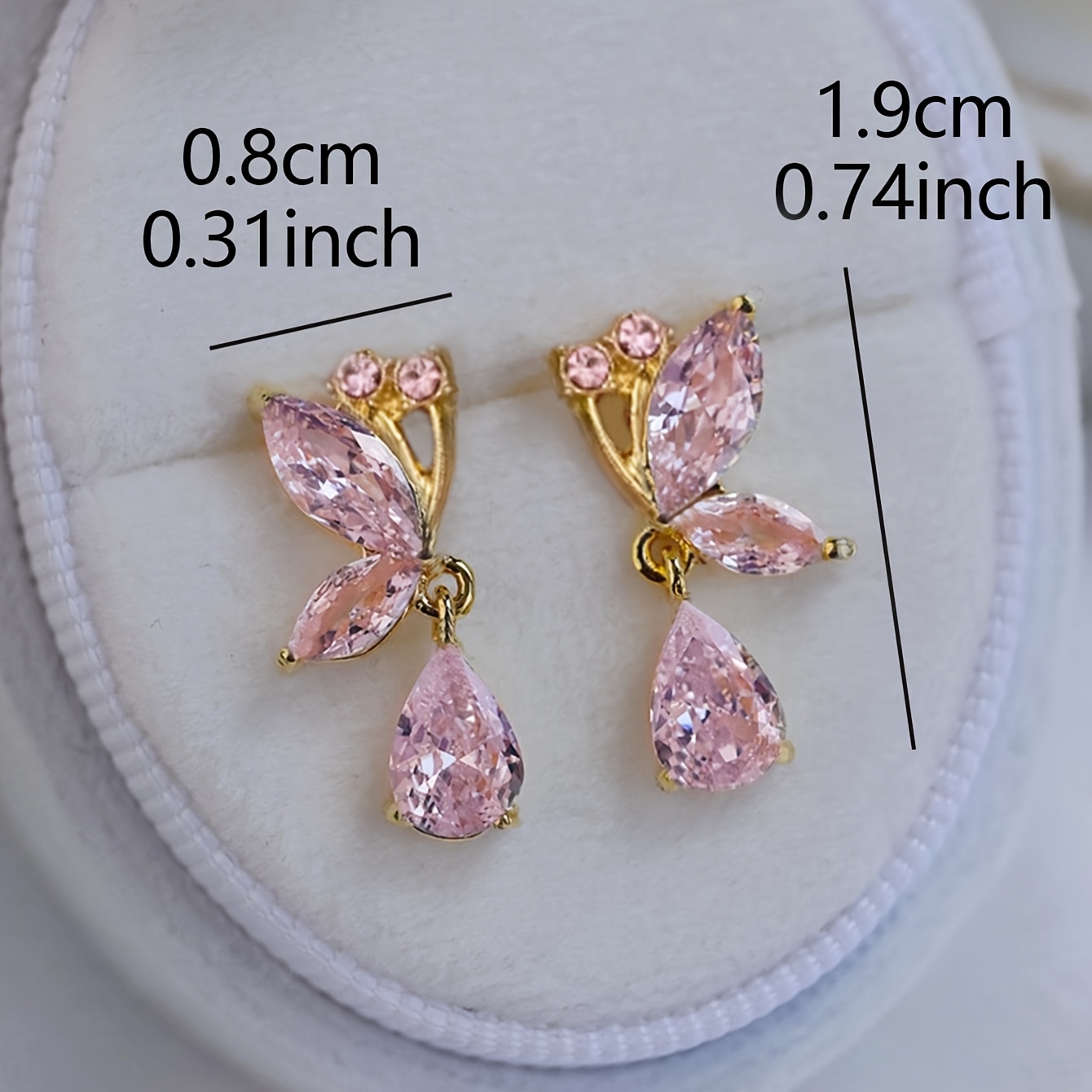 High-End Butterfly Bow Artificial Glass Earrings